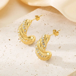 Vintage Croissant Ear Studs