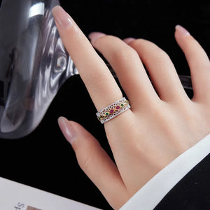 Vintage Multicolour Adjustable Ring