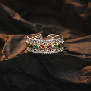 Vintage Multicolour Adjustable Ring