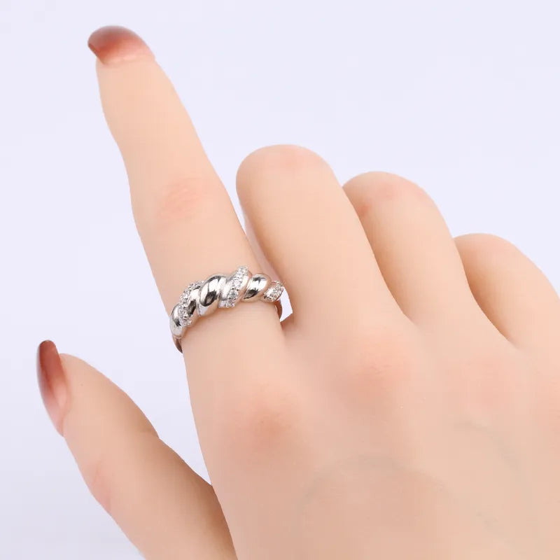 Vintage Solid Twist Adjustable Ring