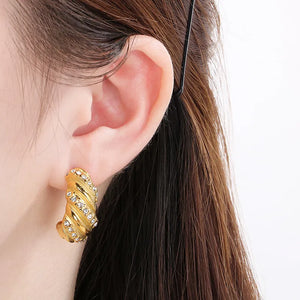 Vintage Croissant Ear Studs