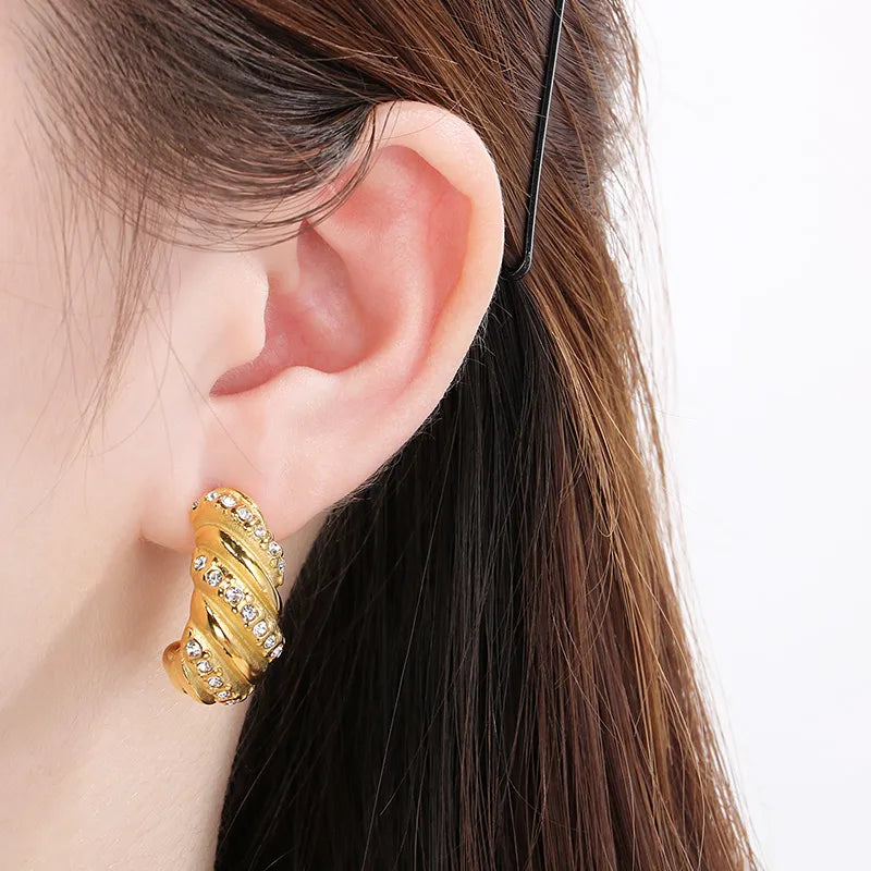 Vintage Croissant Ear Studs