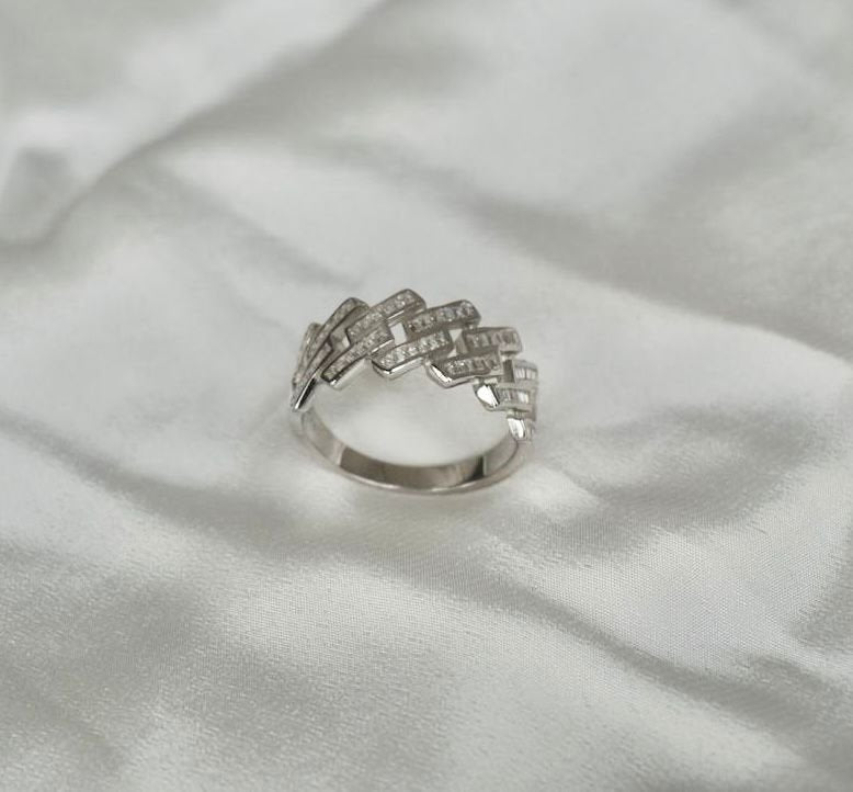 Men Silver Cuban Ring