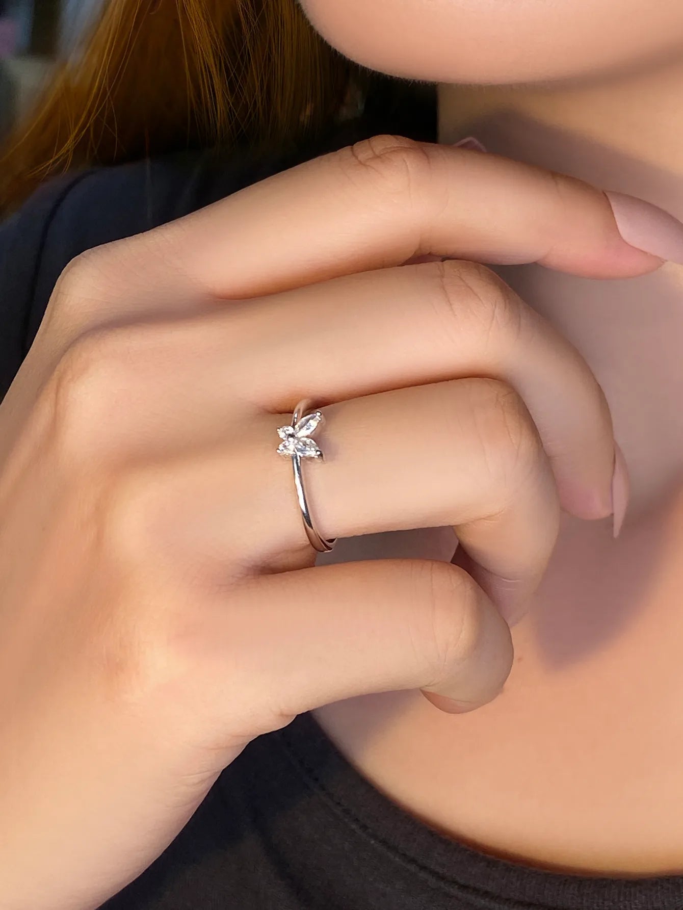 Zircon Mini Butterfly Ring