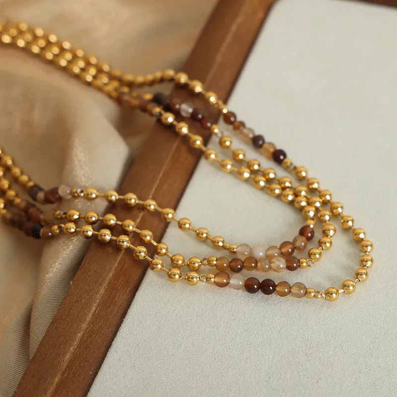 Gold Beaded Neckpiece