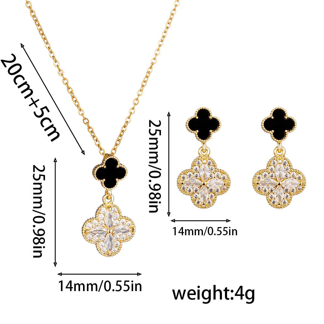 Dual Clover Pendant Set