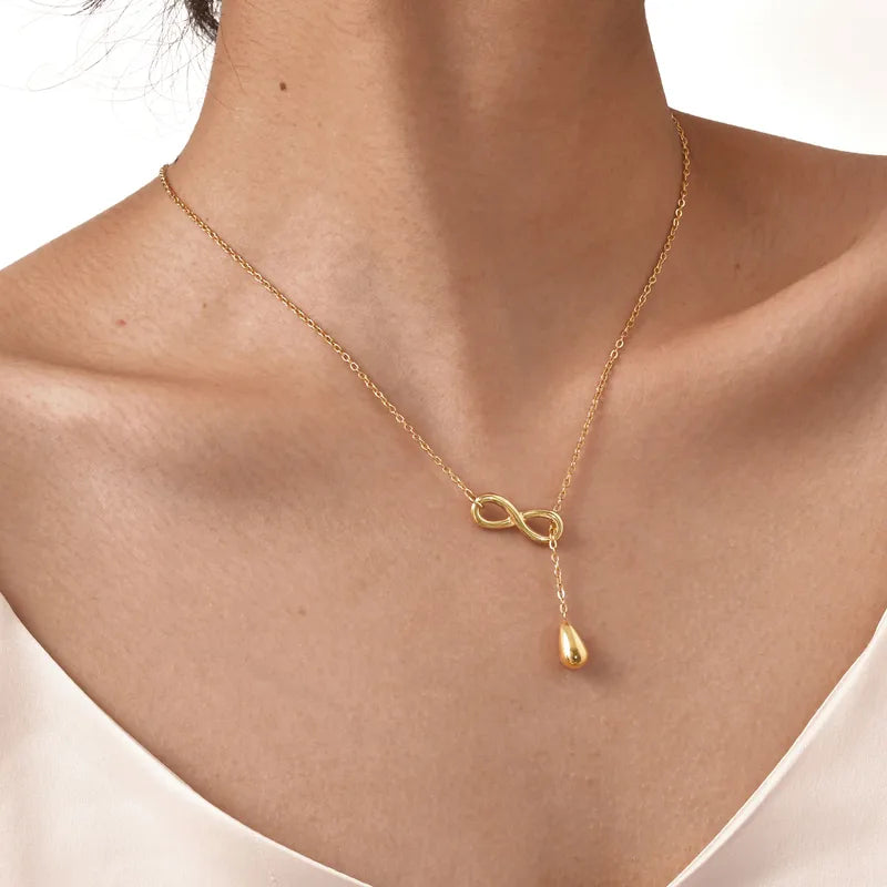 Gold Infinity Drop Neckpiece