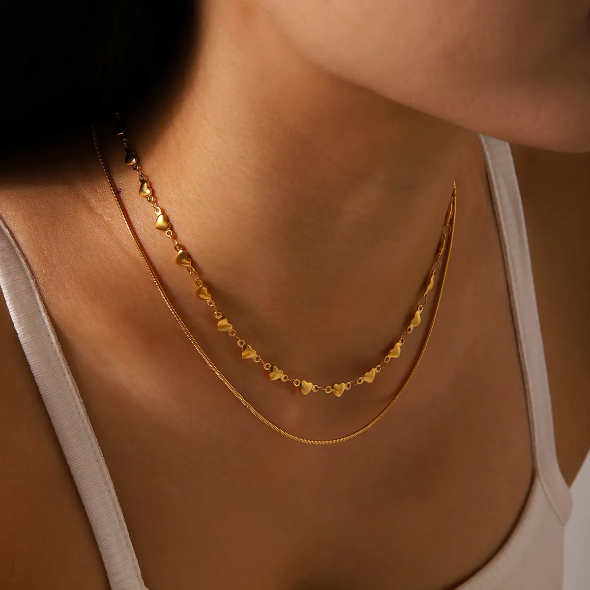 Dual Layer Loving Heart Necklace