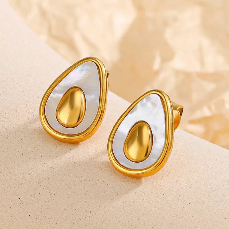 Gold Avocado Studs