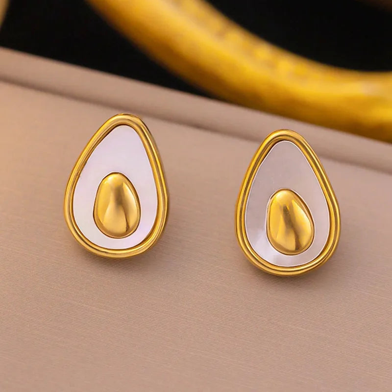 Gold Avocado Studs