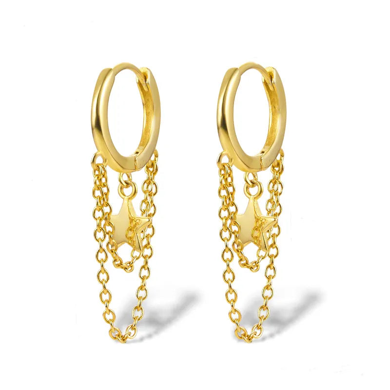 Gold Star Earrings