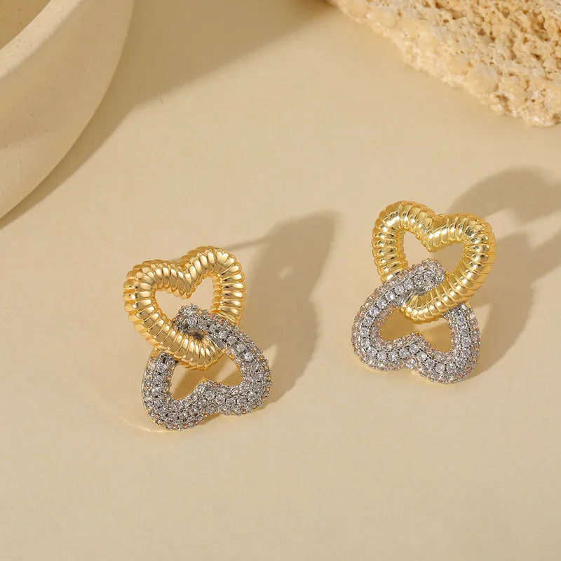 Interlocked Heart Studs