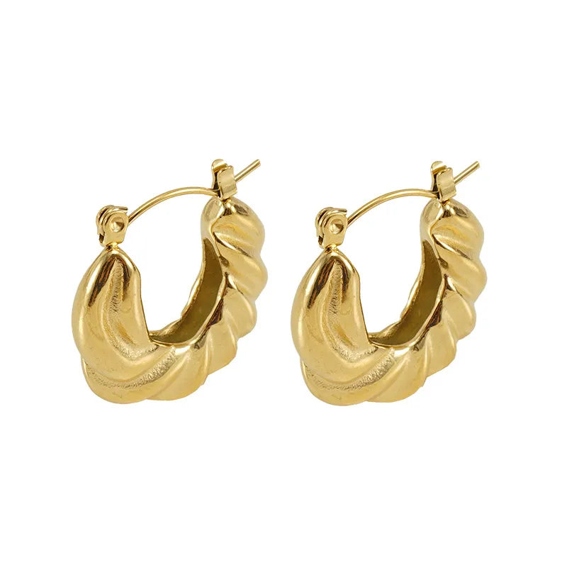 Gold U Shape Hoops