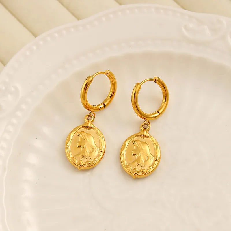 Retro Lady Drop Earrings