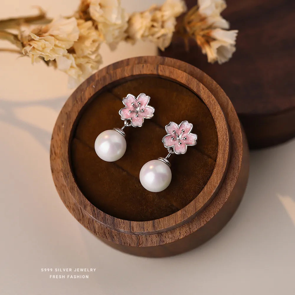 Cherry Blossom Drop Earrings