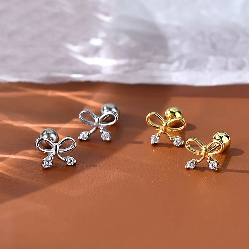 Mini Bow Earrings Gold