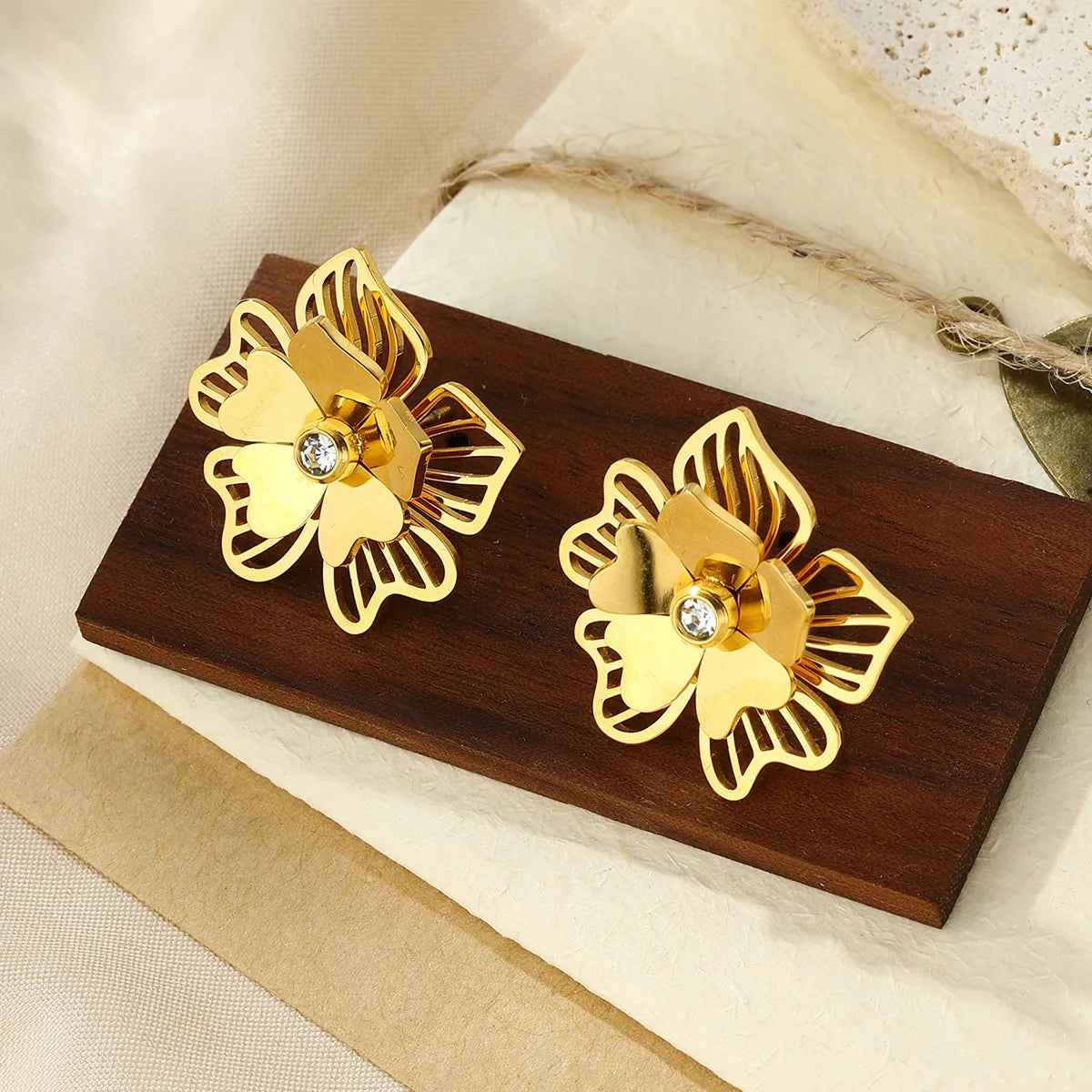 Classic Gold Flower Studs