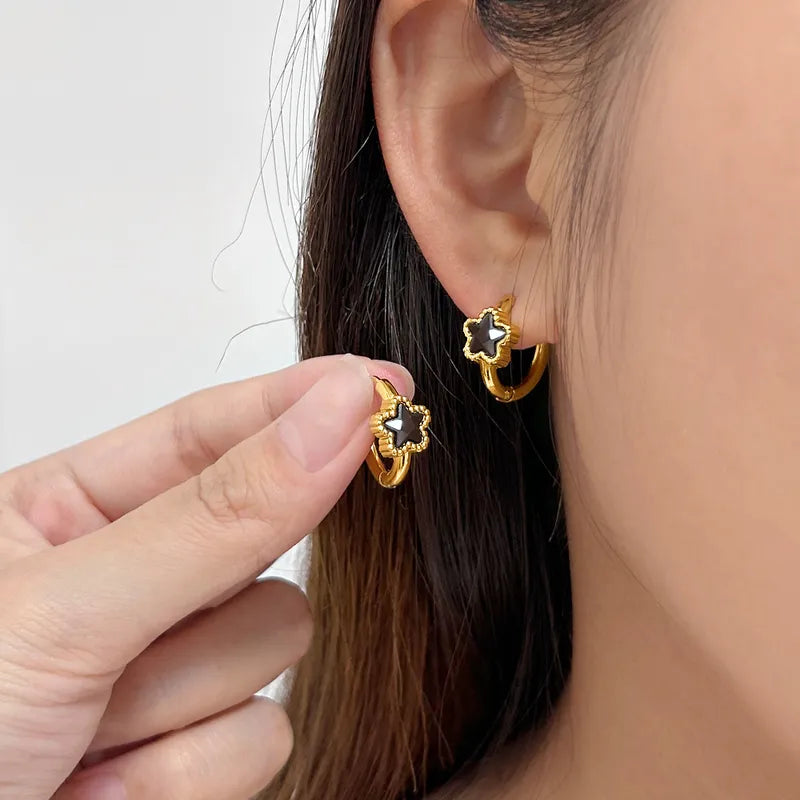Black Star Ear Huggies