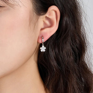 Zircon Flower Earclips