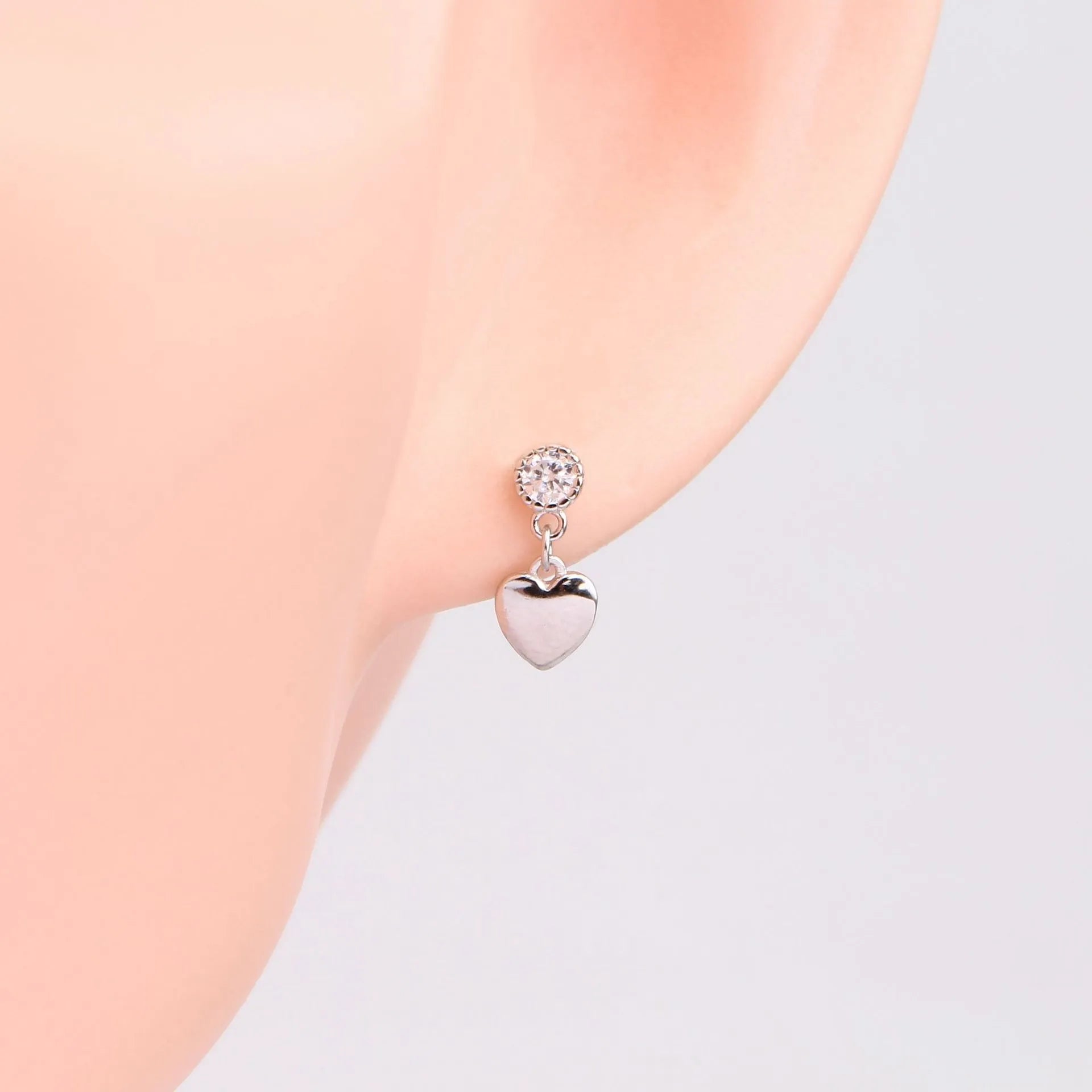 Mini Heart Drop Earrings