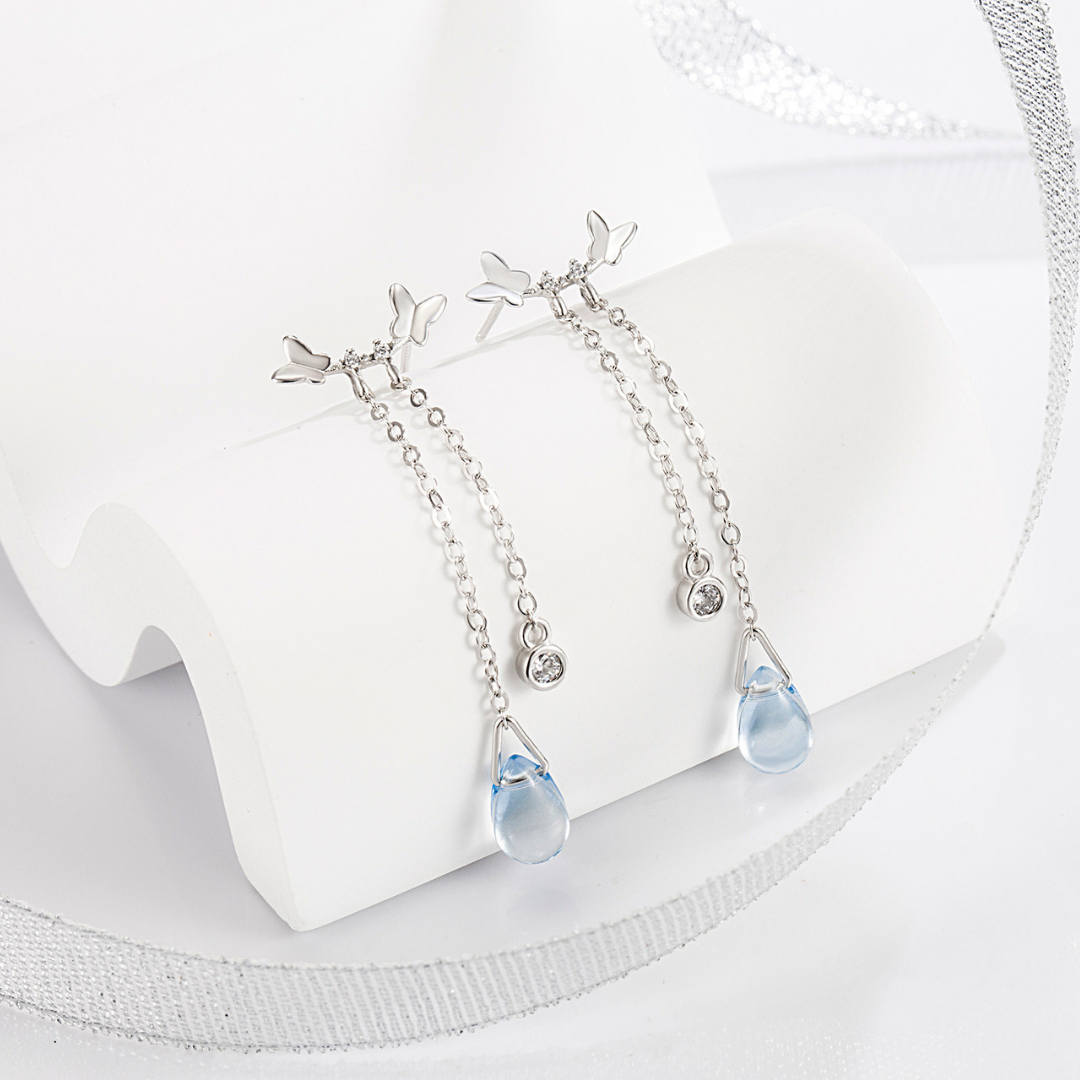 BUTTERFLY WATERDROP EARRINGS