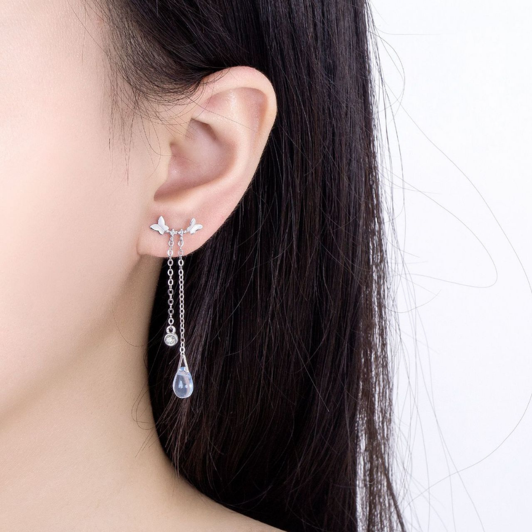 BUTTERFLY WATERDROP EARRINGS