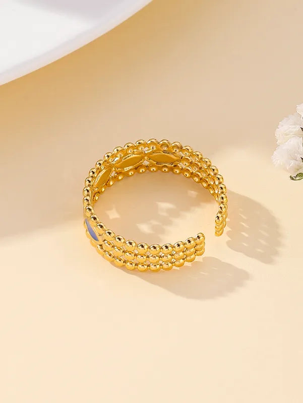 Gold Multicolour Band Ring