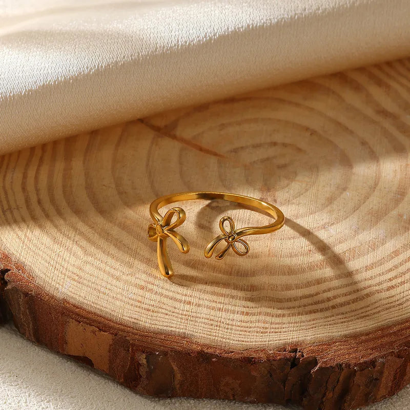 Bowknot 3 Pcs Rings & Earrings Set