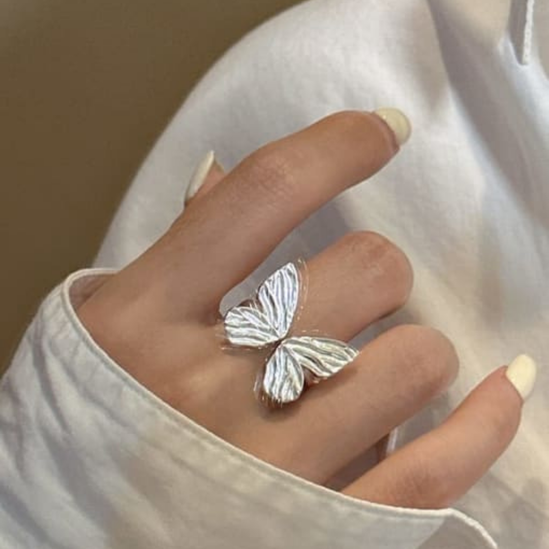 Butterfly Band Adjustable Ring