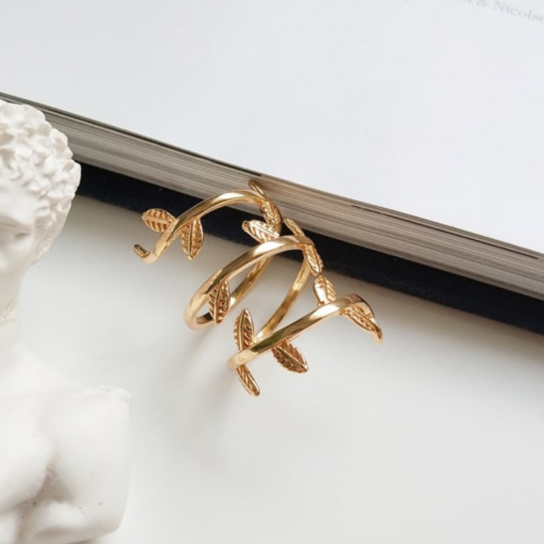 Leaf Statement Adjustable Ring