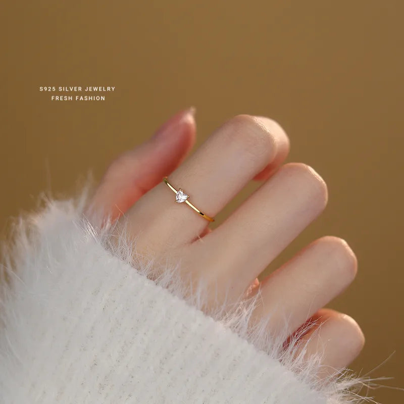 Mini Gold Heart Ring