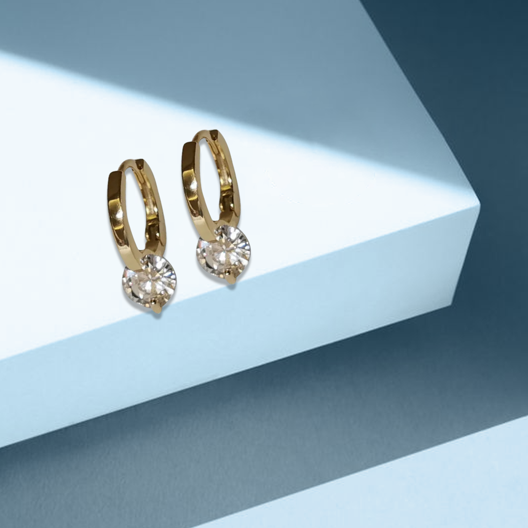 Gold Zircon Ear Huggies