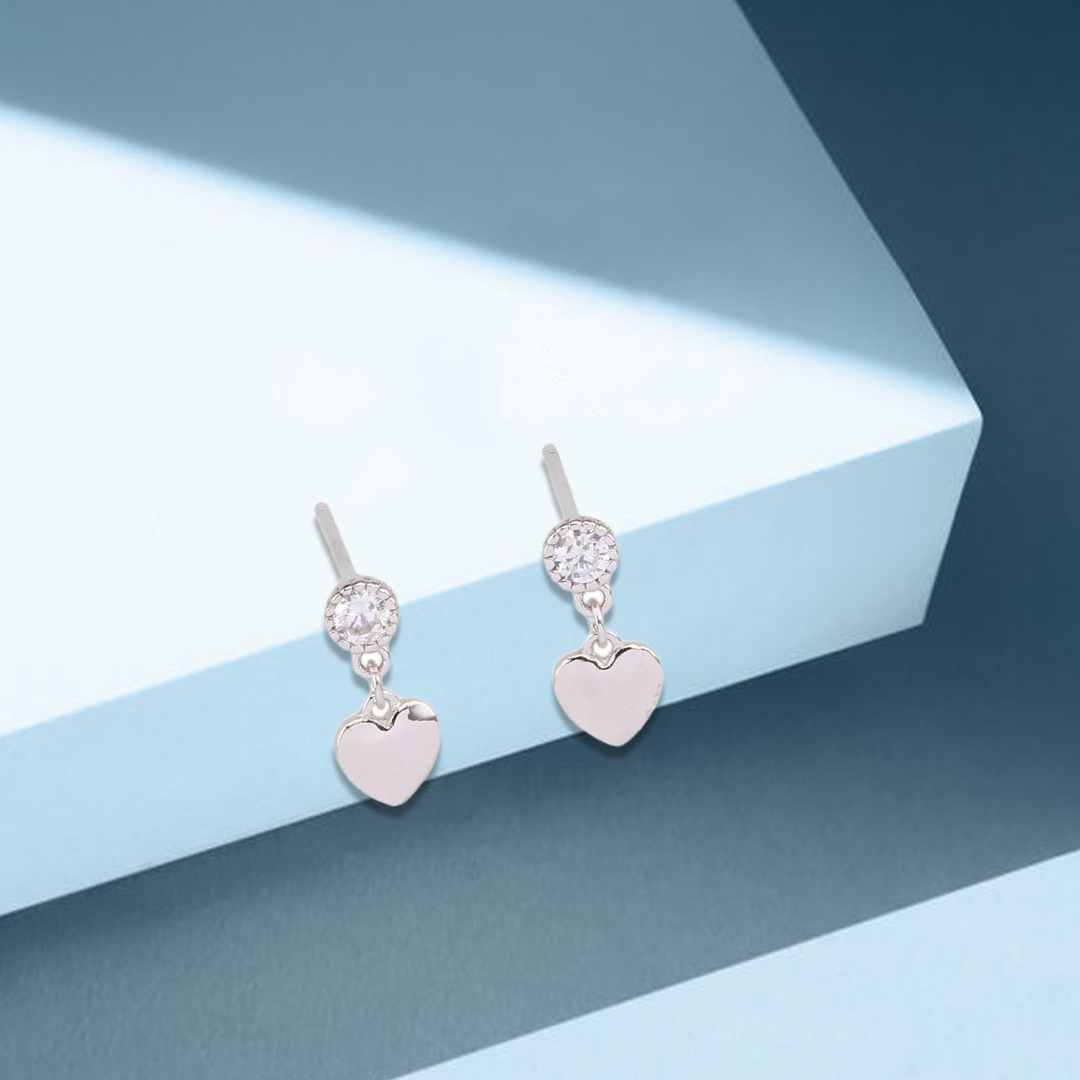 Mini Heart Drop Earrings