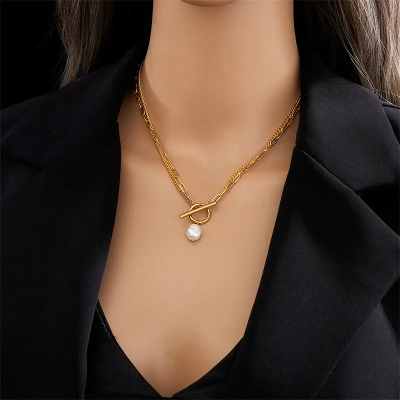 Pearl Dual Chain Neckpiece