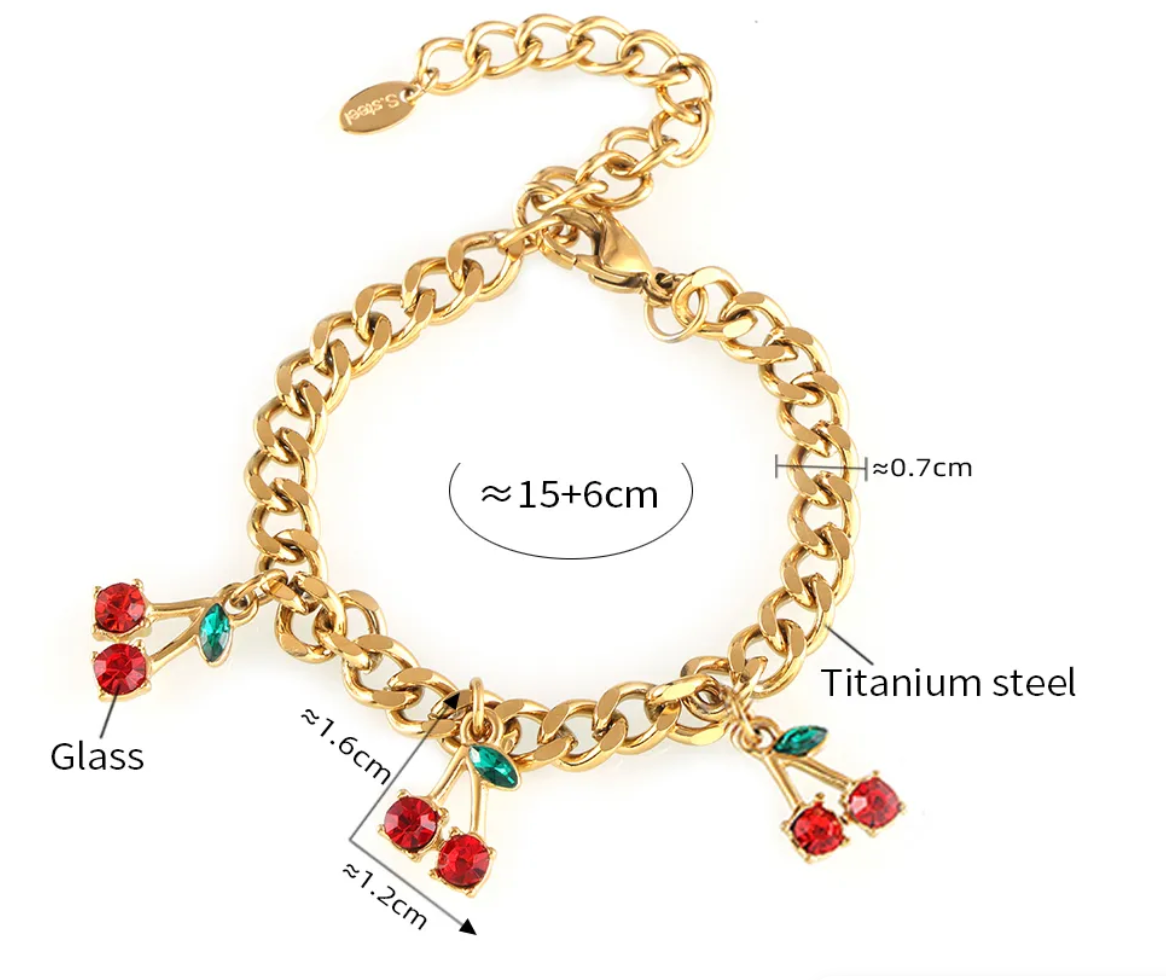 Cherry Charm Bracelet