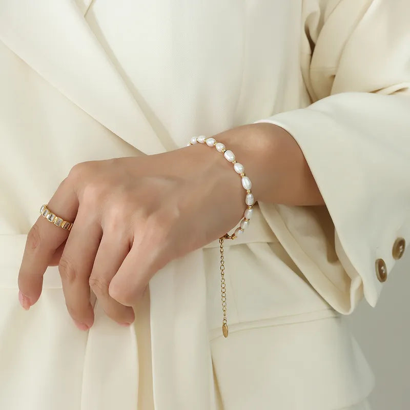 Gold Pearl Bracelet