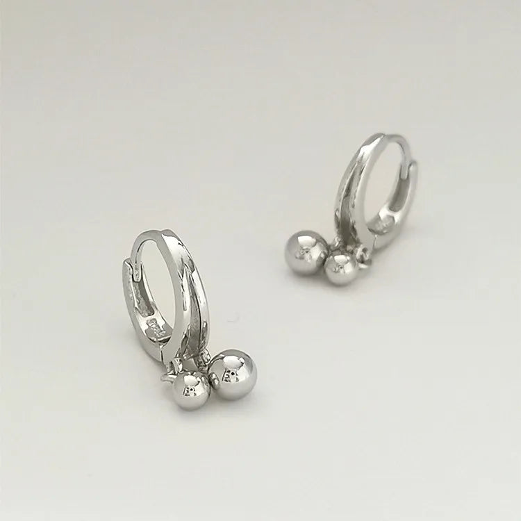 Silver bell earrings