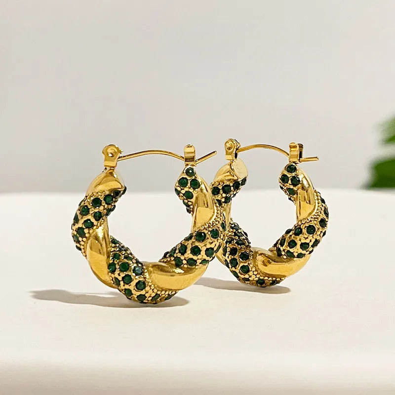 Gold Bling Hoops