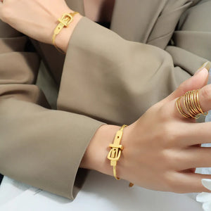 Gold Belt Bracelet