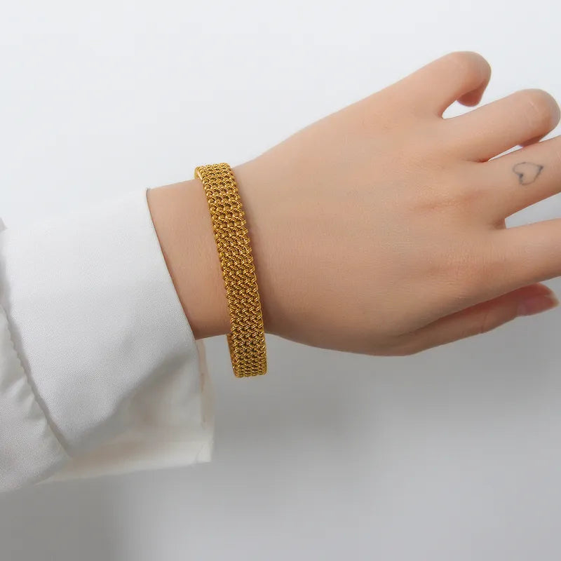 Gold C Shape Cuff Bracelet