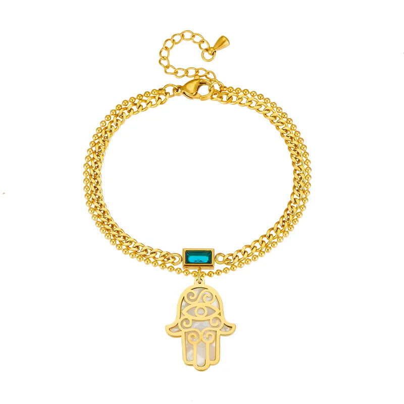 Hamsa Gold Bracelet