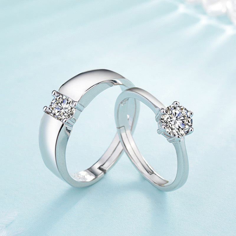 Classic Solitaire Couple Bands