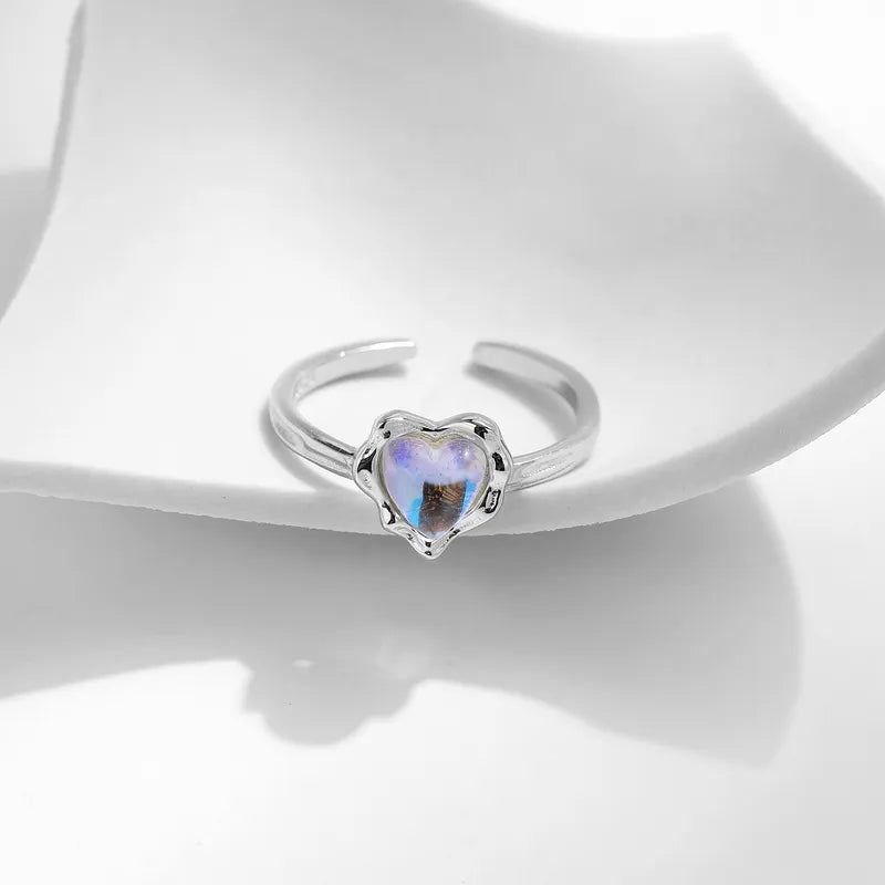 Moonstone Heart Ring