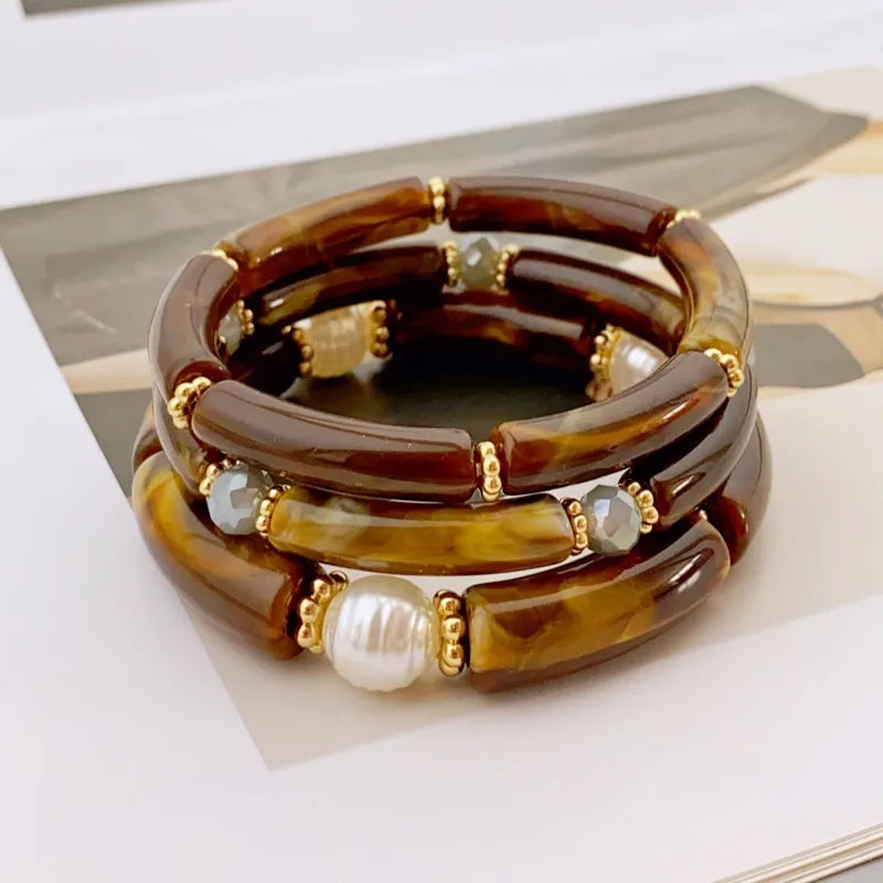 Brown marble stack