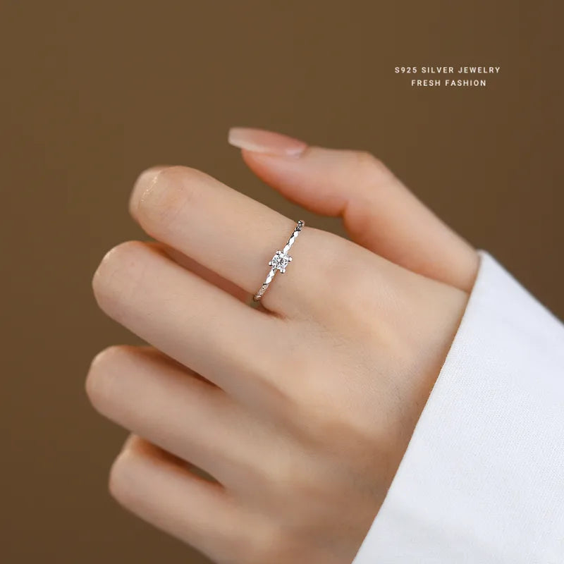 Mini Square Zircon Ring