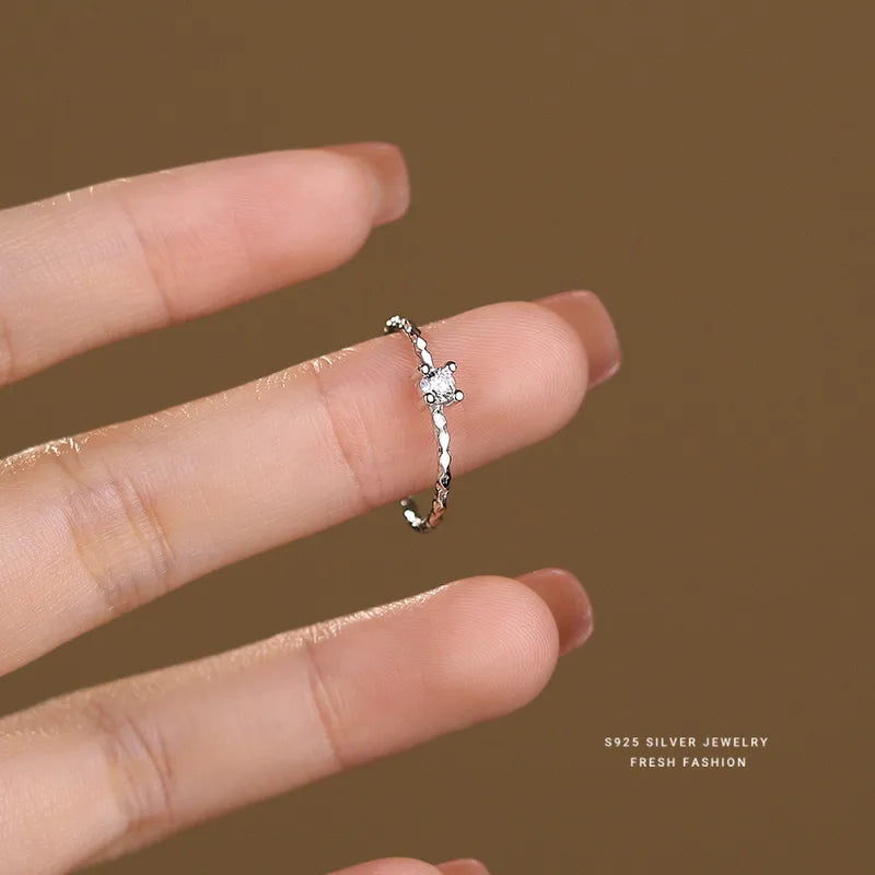 Mini Square Zircon Ring