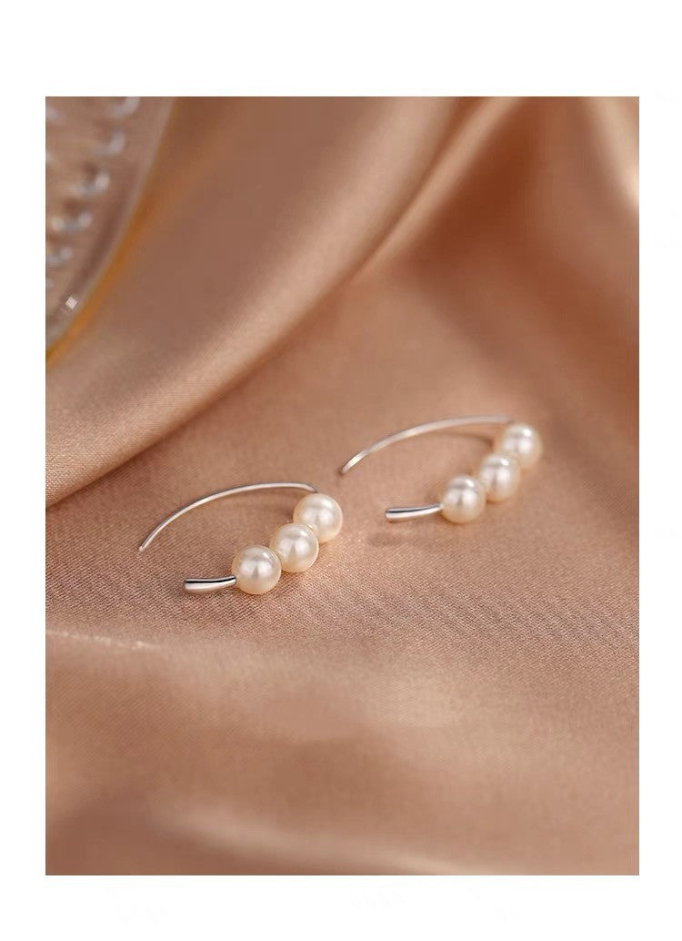 Pearl Geometric Ear Studs