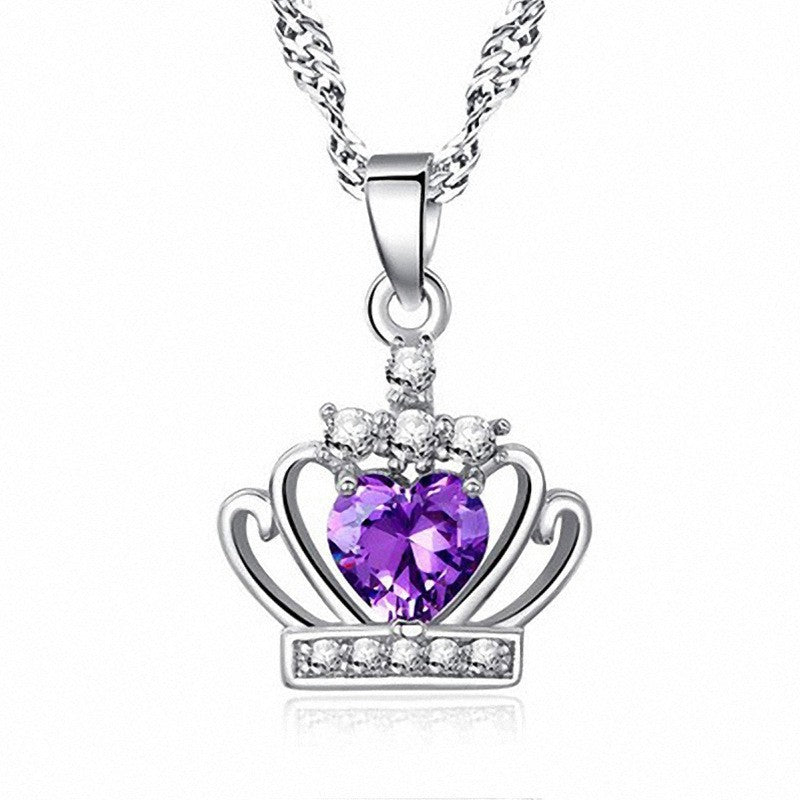 Purple Heart Crown Pendant