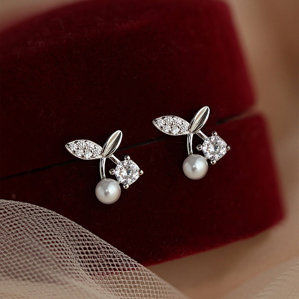 Cherry Silver Studs