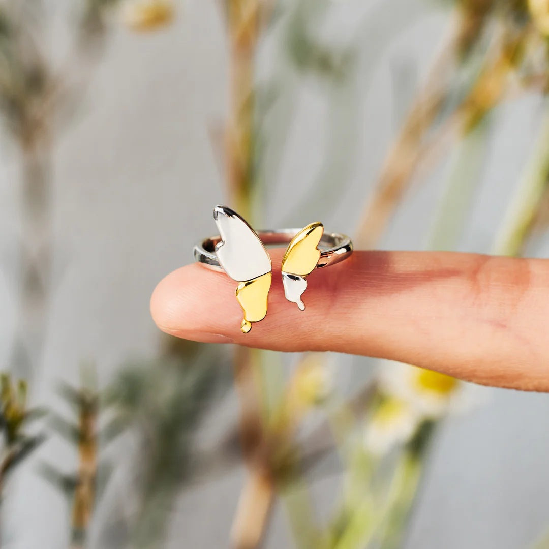 Two-Tone Butterfly Ring